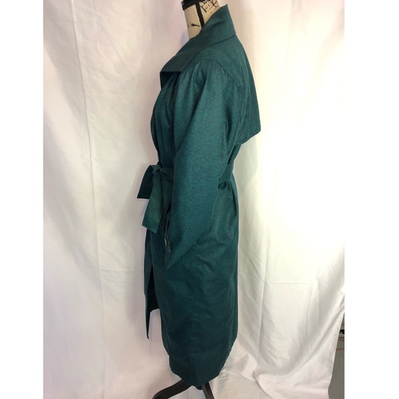Vtg London Fog sz 8p green trench coat liner tie - Picture 2 of 7